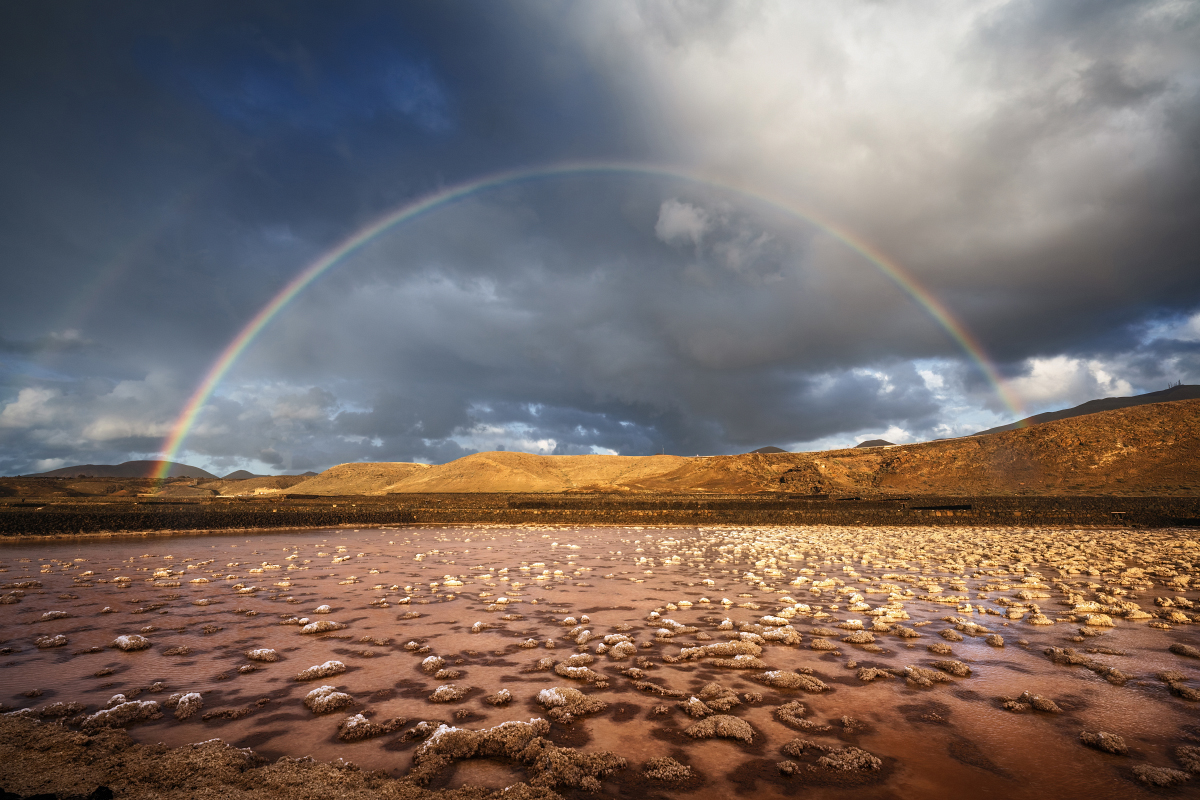 Lanzarote Salinas de Janubio Rainbow Regenbogen